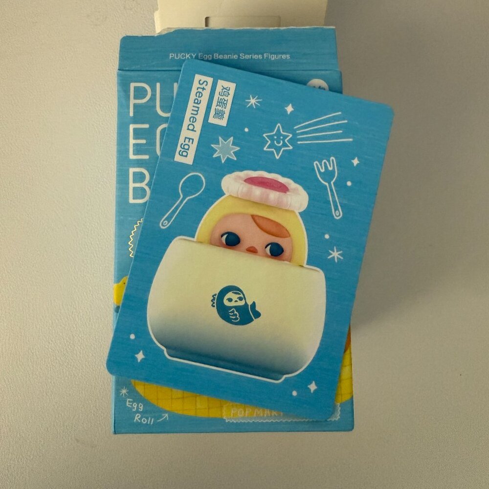Pop Mart PUCKY Egg Beanie Series Figure Steamed Egg SHIPS IN BAG